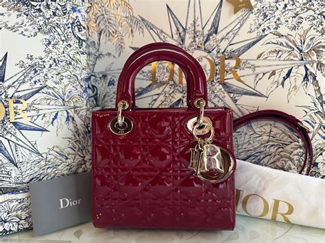 lady dior mini cherry red|dior mini cannage.